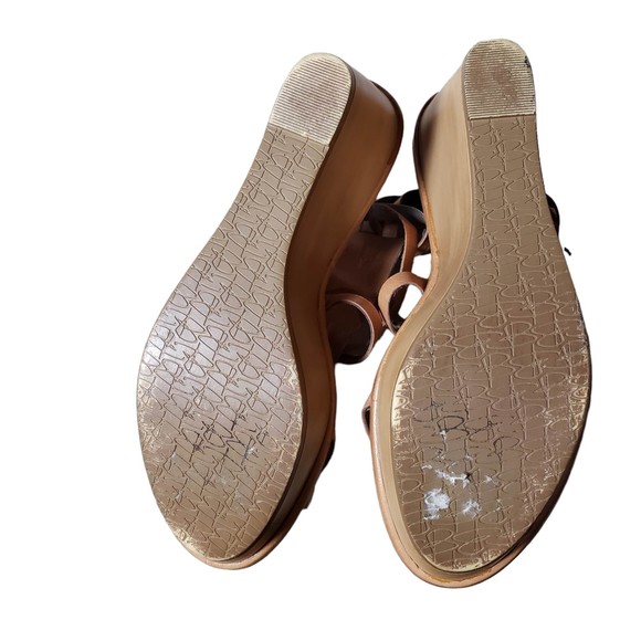 B. Makowsky Women's size 10 Brown Strappy 4-inch Sandals Heels AS IS NO BOX - Picture 6 of 10